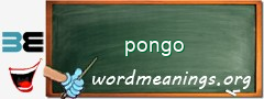 WordMeaning blackboard for pongo